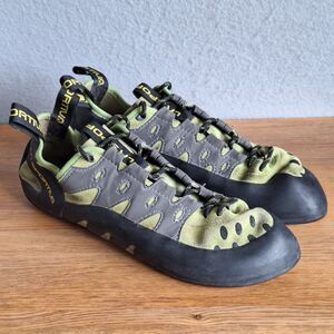 La Sportiva Tarantulace Rock Climbing Shoes Olive Tiger Mens 12 Women 13 EU 45.5